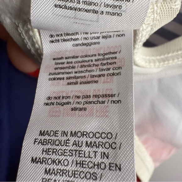 Bravissimo Red White Blue Color Block Tankini Top with Underwire Size 34HH NWT - Picture 11 of 11